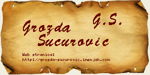 Grozda Šućurović vizit kartica